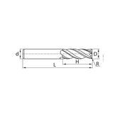 Solid carbide milling Torus mill General machining of heat-resistant alloys VSM-4R - Makotools Industrial Supply Tools for Metal Cutting